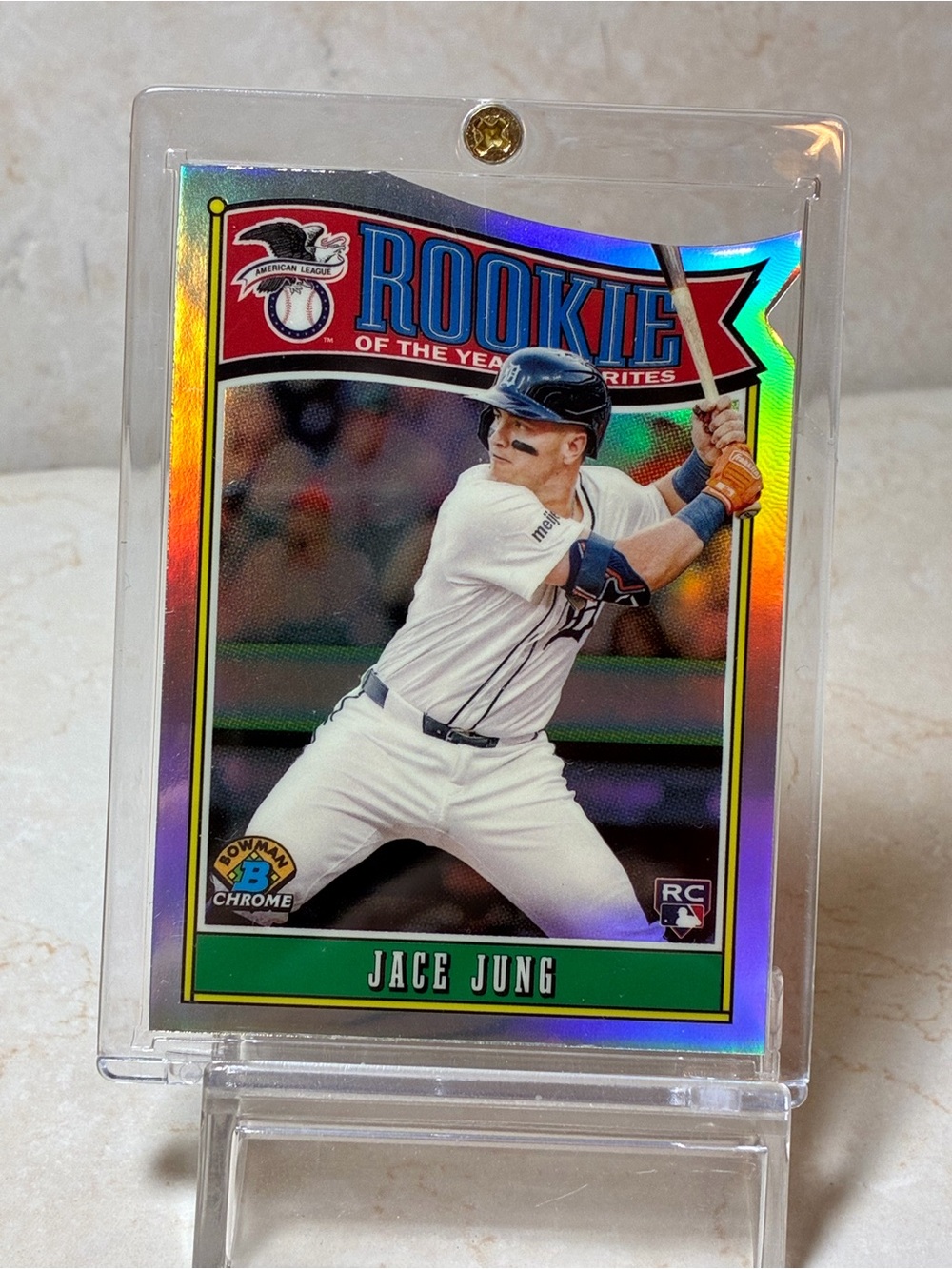 Jace Jung Rookie Die-Cut Refractor baseball card